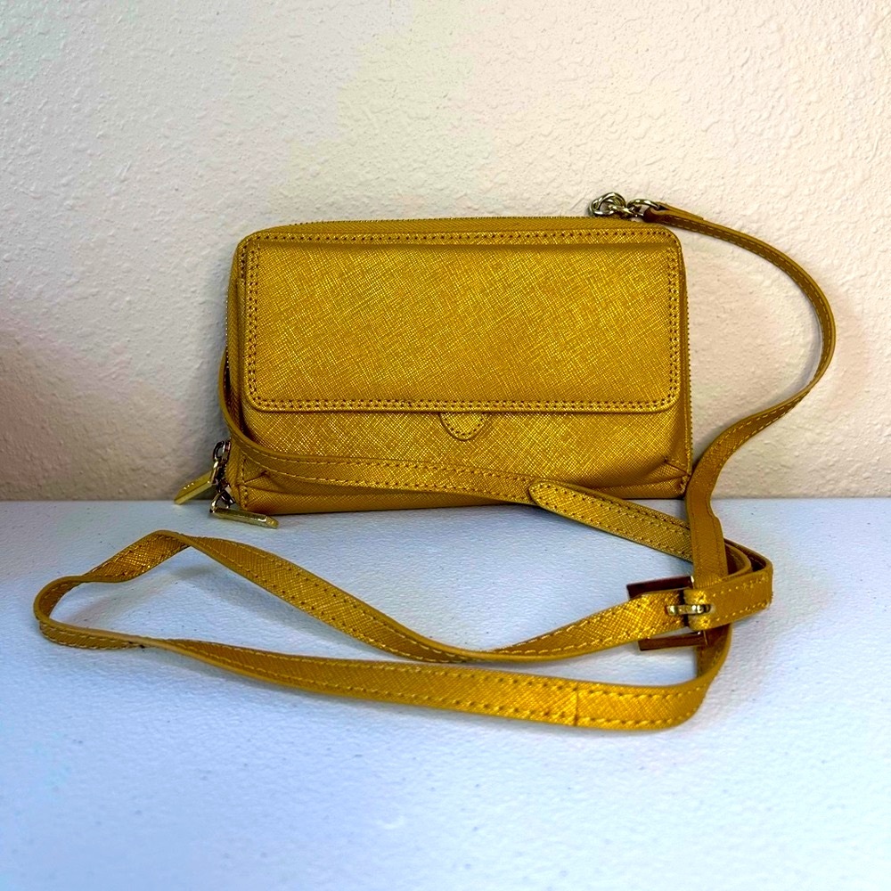 HOBO Bag The Original Gold Crossbody Leather Purse